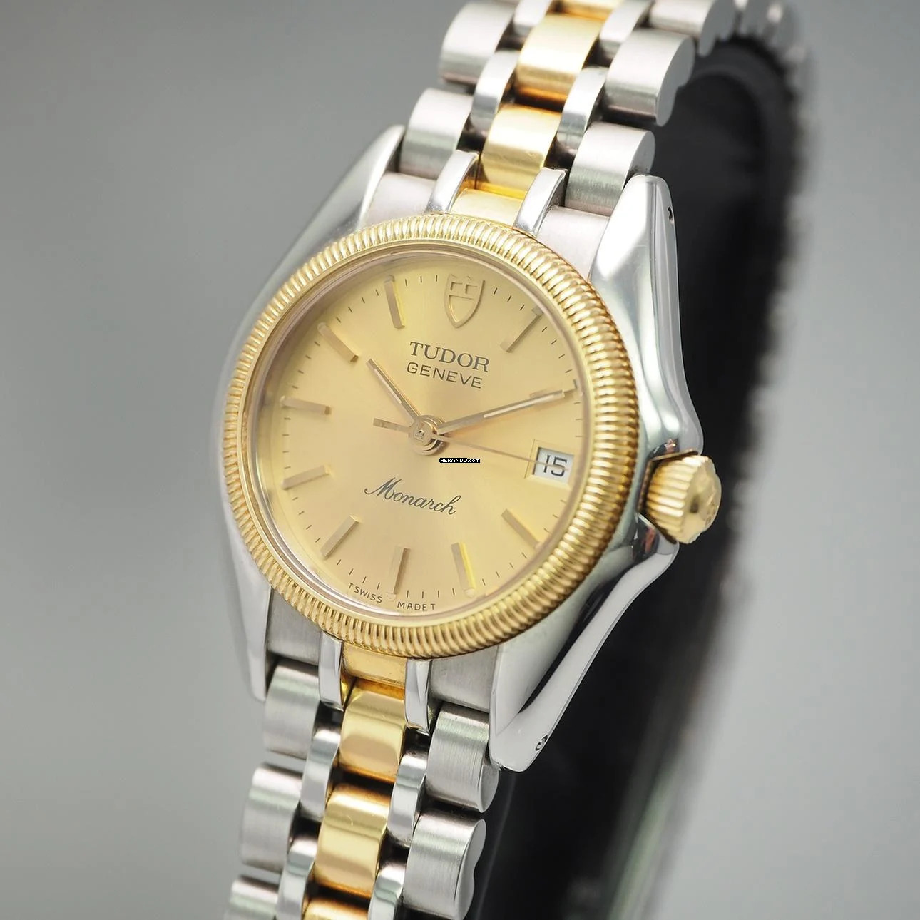 Tudor Monarch Date Lady 15833 Tudor Box +Papiere+Service