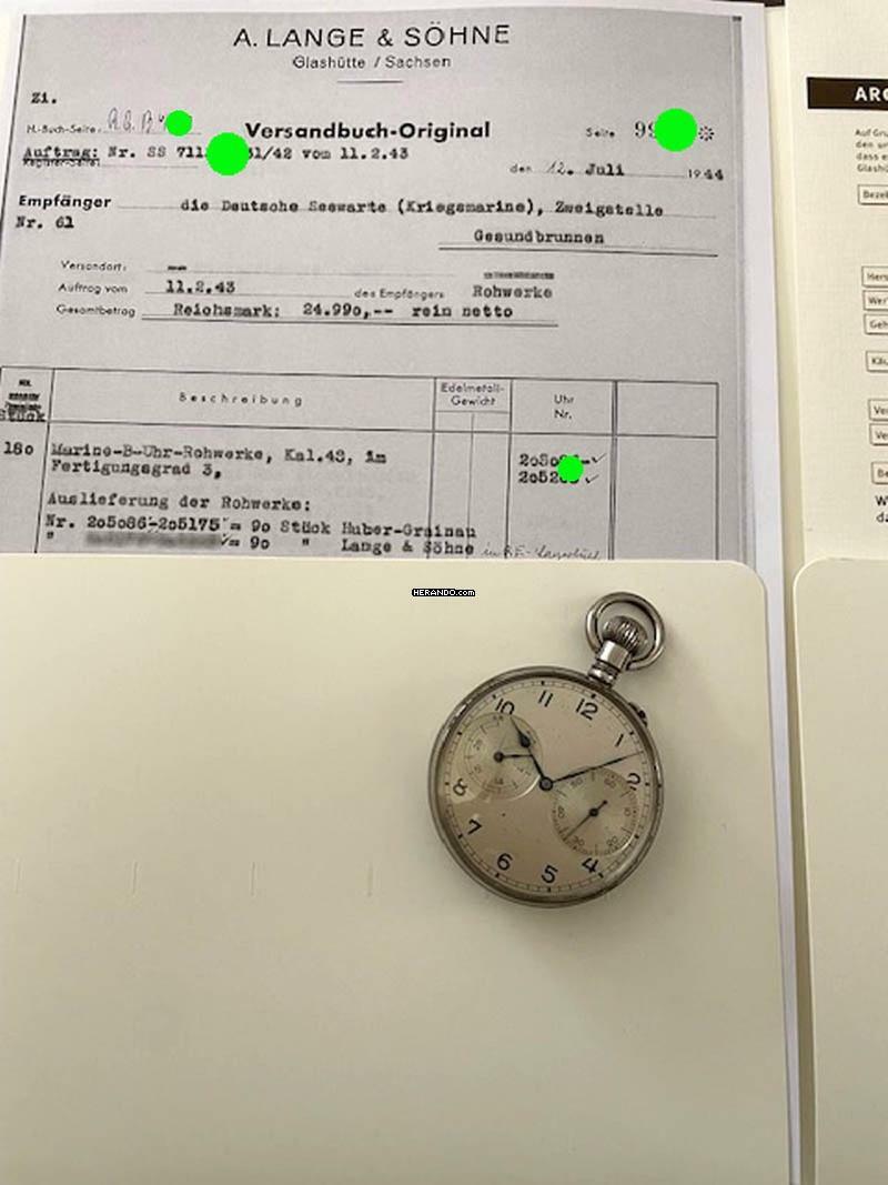  A. Lange & Söhne Marine-Beobachtungsuhr Auf Ab 1944 Originalzustand </h1> 