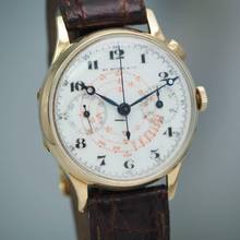 Thumbnail von H.Moser & Cie. Chronograph Monopusher Vintage um 1930 Enamel dial RARE