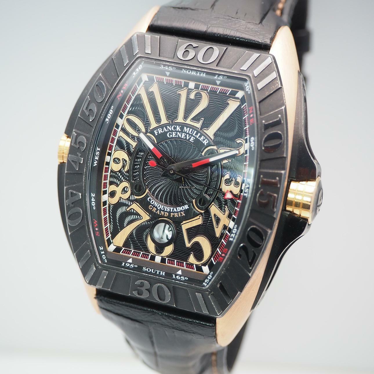  Franck Muller Conquistador Grand Prix Rosegold 18k/750 Box+Papiere 