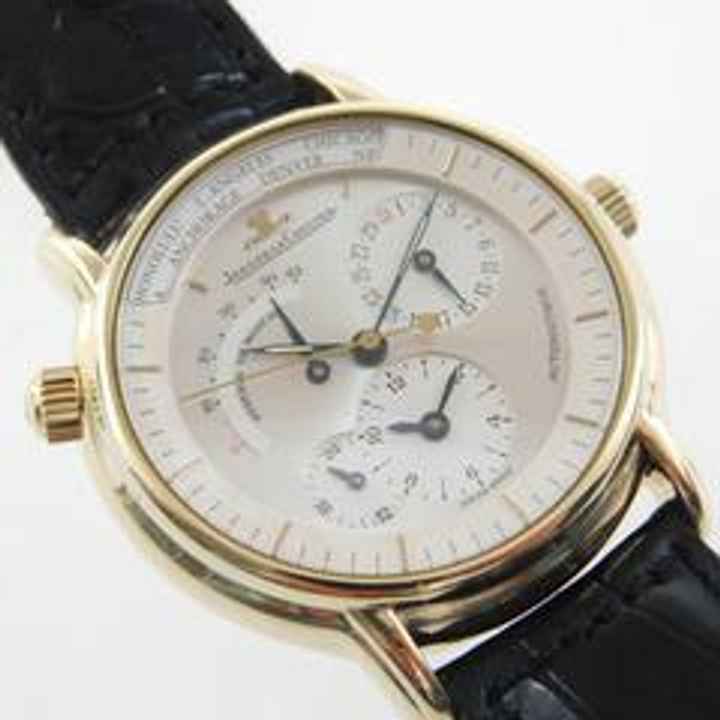  Jaeger-LeCoultre Master Geographic 18K Gelbgold im Full Set Herrenuhr im Best Zustand 38 mm </h1> 
