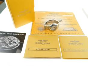 Thumbnail von Breitling Galactic 30 Starliner / Galactic 30 mit Perlmuttzifferblatt Alle Papiere WEMPE 2008 </h1>