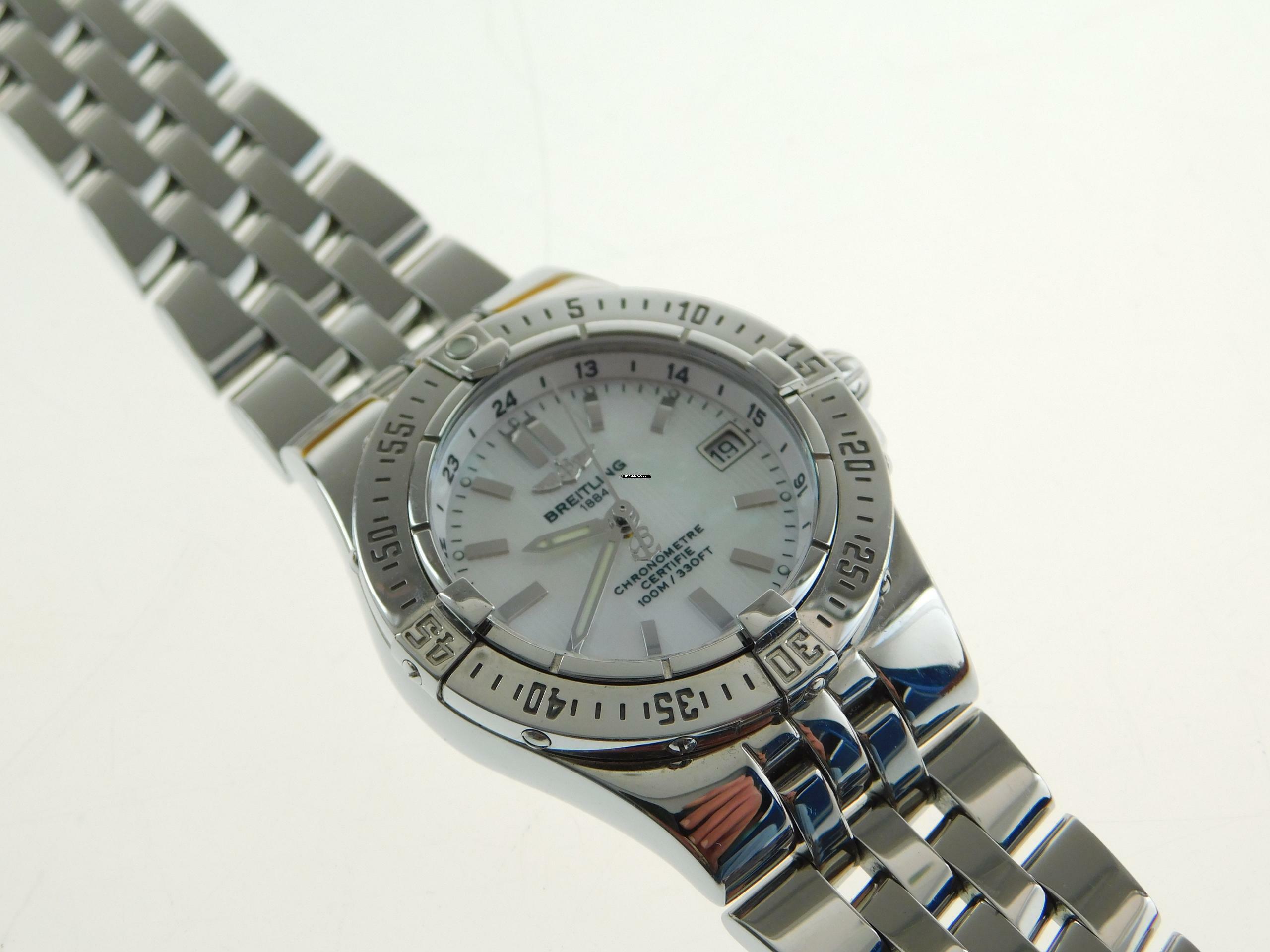 Breitling Galactic 30 Starliner / Galactic 30 mit Perlmuttzifferblatt Alle Papiere WEMPE 2008 </h1>