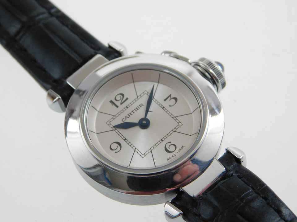  Cartier Pasha Lady 2973 mit Krokoband und Cartier Faltschließe im Top Zustand </h1> 