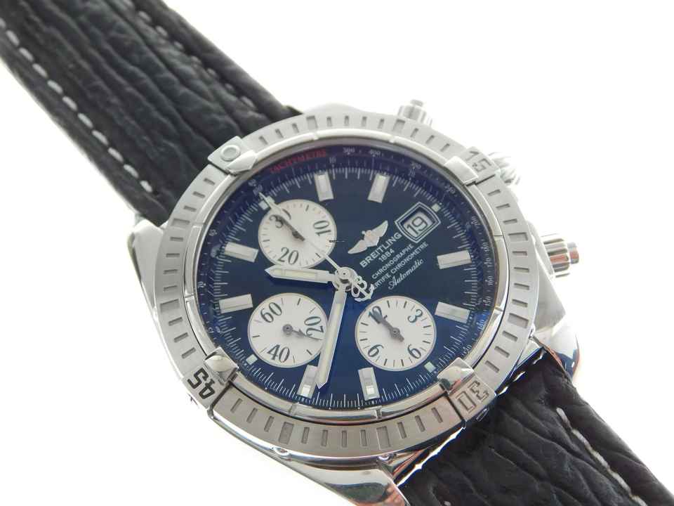  Breitling Chronomat Evolution 44 mm mit schwarzem Zifferblatt im Full Set Top Zustand </h1> 