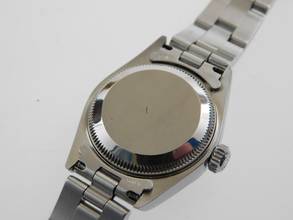 Thumbnail von Rolex Oyster Perpetual Lady Date 26 mm blau - römisch Saphirglas Schnellschaltung von 1997 </h1>