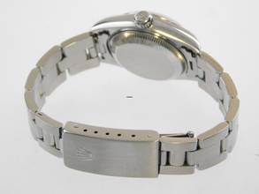 Thumbnail von Rolex Oyster Perpetual Lady Date 26 mm blau - römisch Saphirglas Schnellschaltung von 1997 </h1>