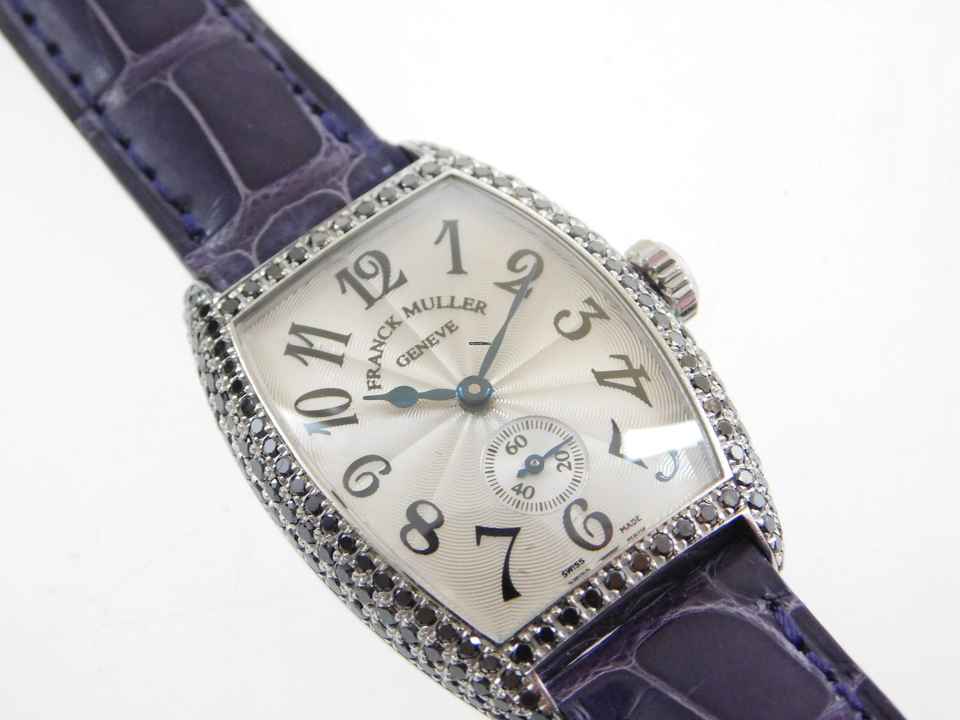  Franck Muller 18 Karat Weißgold Curvex Lady Diamonds im Full Set Handaufzug Wie Neu 25 x 35 mm </h1> 