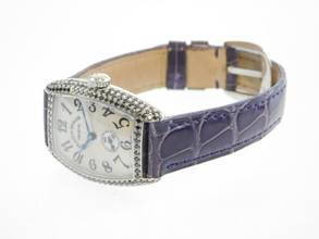 Thumbnail von Franck Muller 18 Karat Weißgold Curvex Lady Diamonds im Full Set Handaufzug Wie Neu 25 x 35 mm </h1>