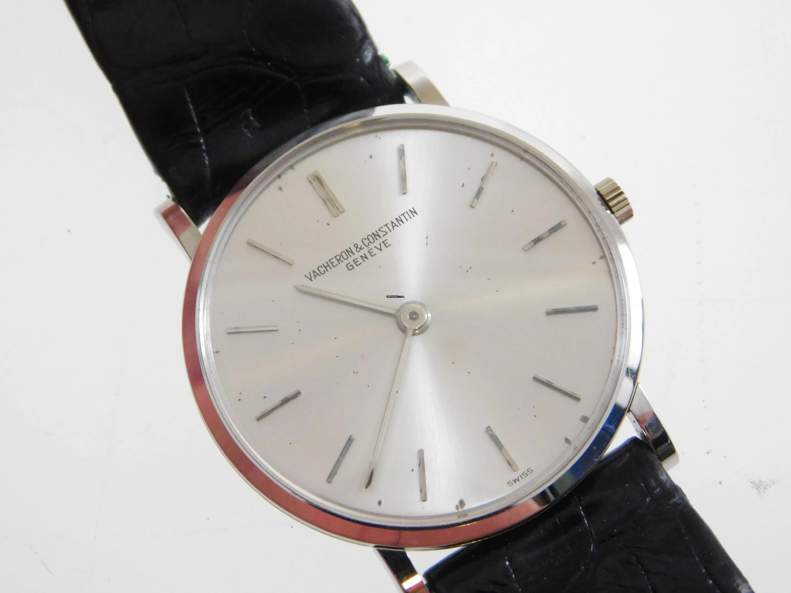  Vacheron Constantin Patrimony 18kt Weißgold C. 1003 mit original Schließe und Band </h1> 