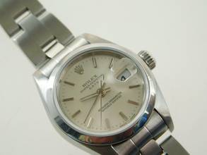 Thumbnail von Rolex Oyster Perpetual Lady Date 26 mm mit Saphirglas und Schnellschaltung Oysterband v 2001 </h1>