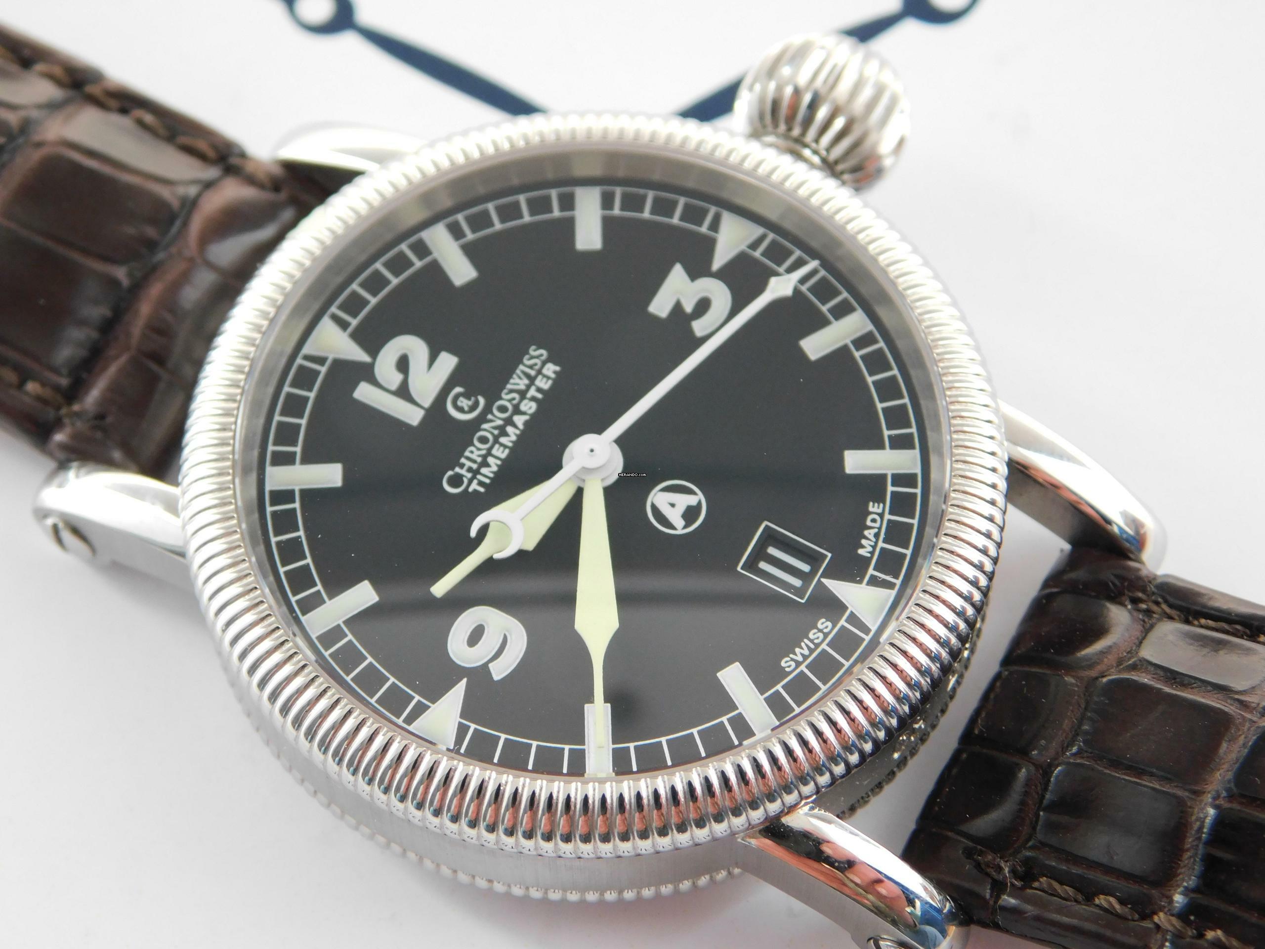  Chronoswiss Timemaster Herrenuhr Automatik 40mm im Top Zustand mit Glasboden </h1> 