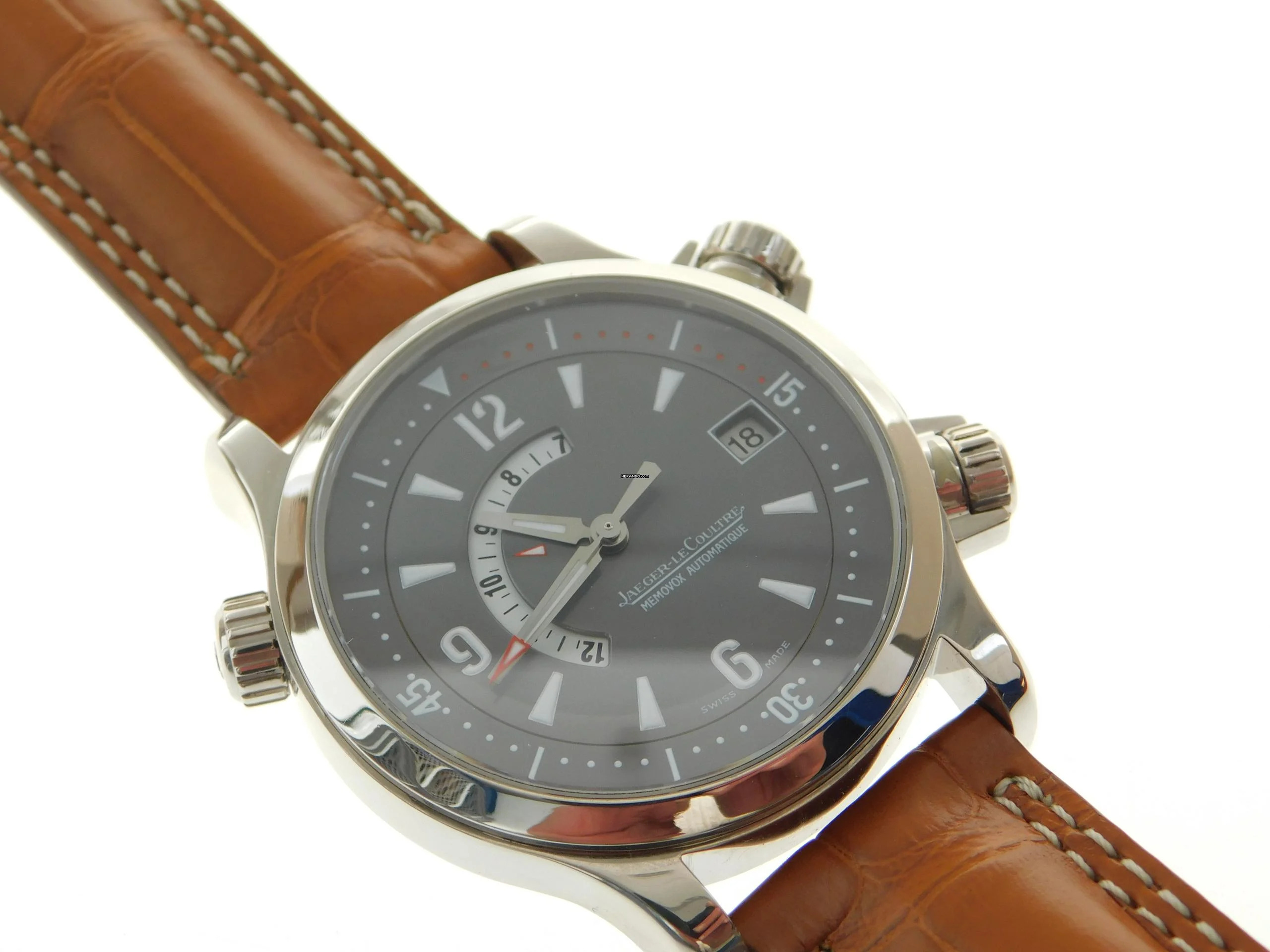 Jaeger-LeCoultre Master Compressor Memovox 18 Karat Weißgold Full Set im Neuzustand </h1>