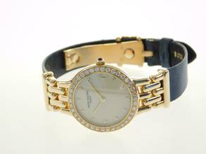 Thumbnail von Patek Philippe 18 Karat Gelbgold 4814 Patek Calatrava Lady mit original Brillantbesatz wie Neu </h1>