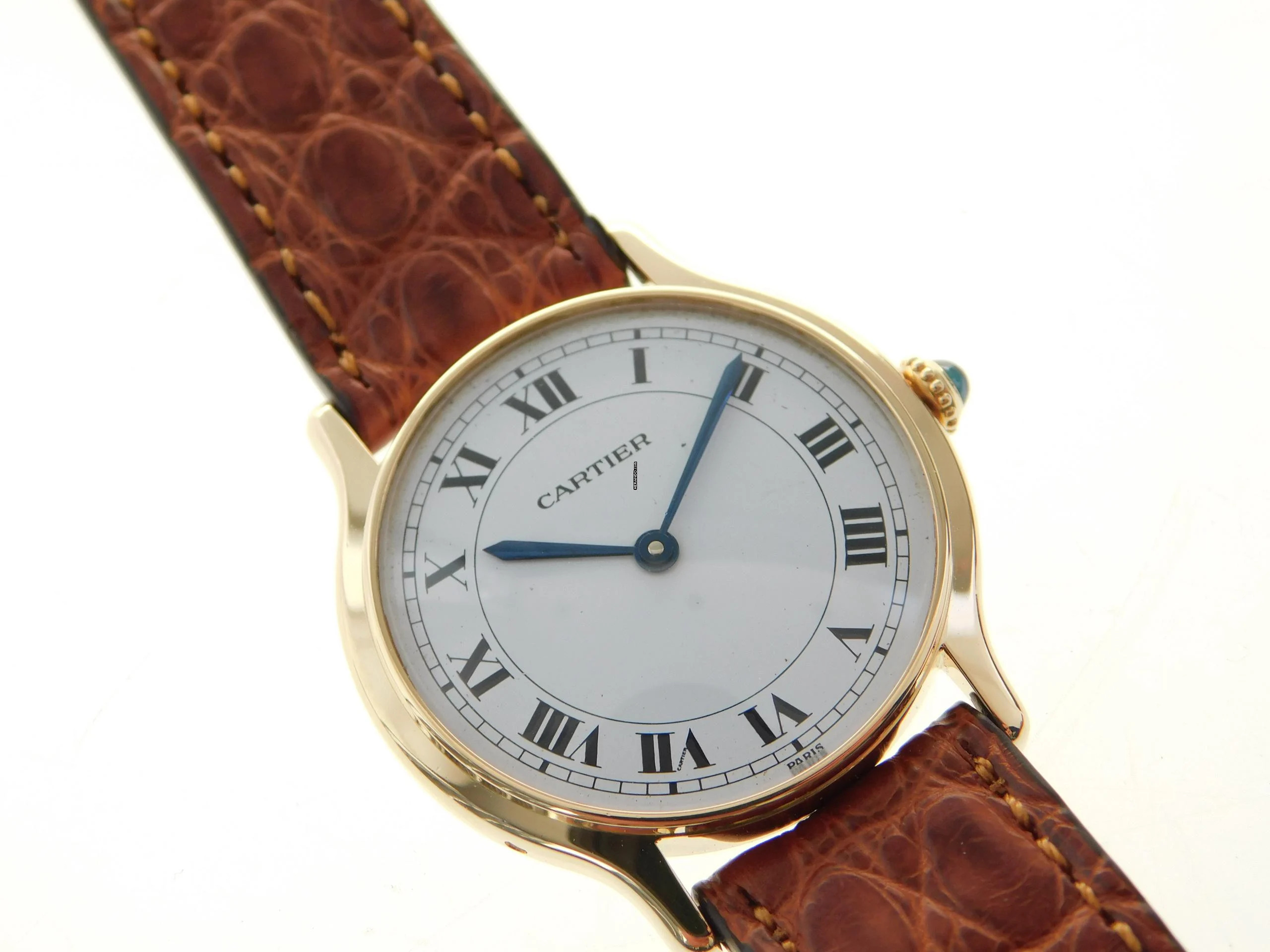 Cartier Riviera 18 Karat Gelbgold 31 mm mit original Paris Zifferblatt Handaufzug </h1>