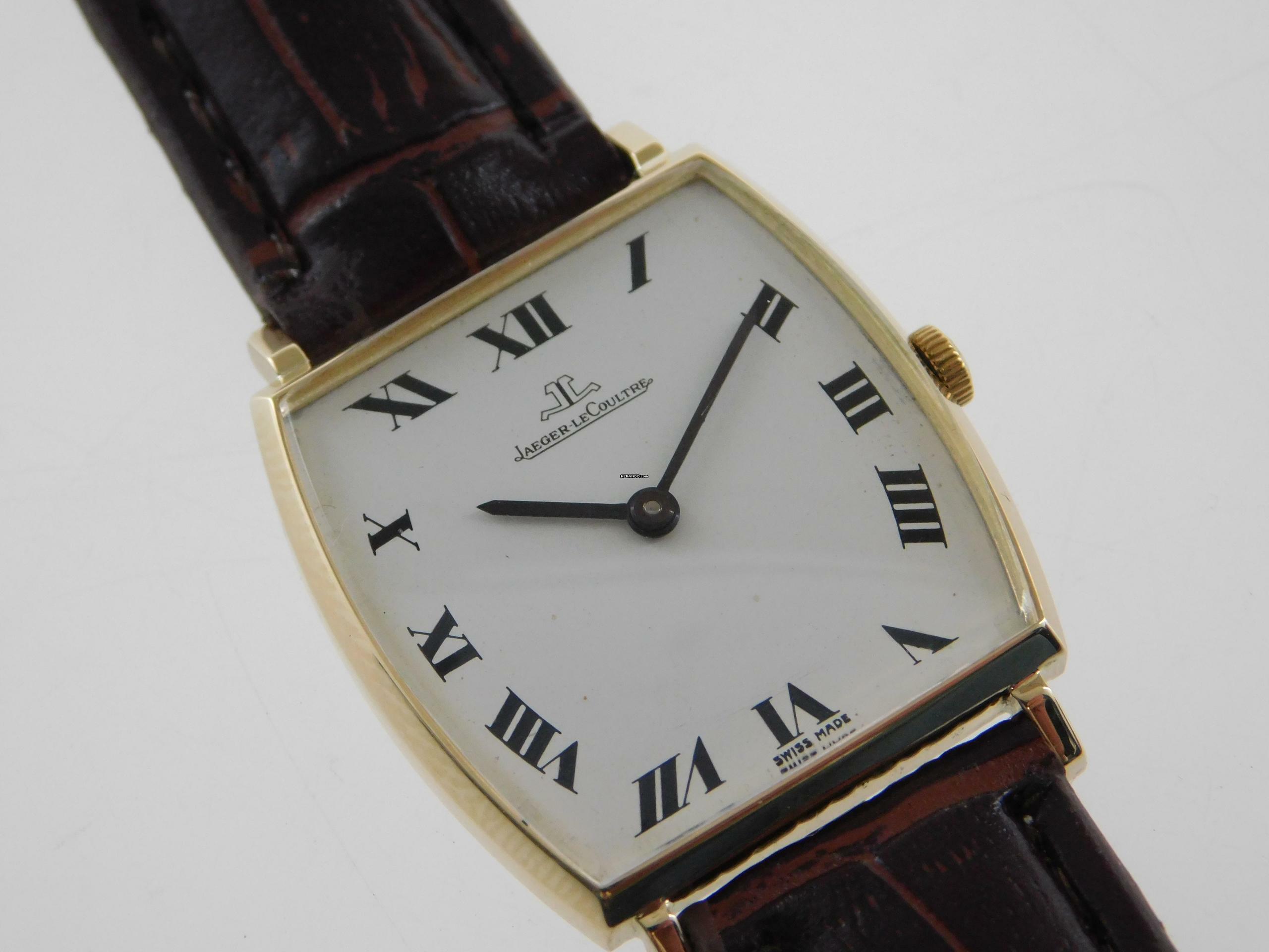 Jaeger-LeCoultre Classic 18 Karat Gelbgold Tonneau Handaufzug Vintage NOS 26 x 34 mm C 818/1C
