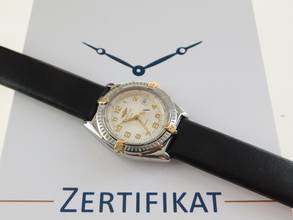 Thumbnail von Breitling Wings Lady Damenuhr 31 mm Stahl Gold mit neuem Lederband im Best Zustand