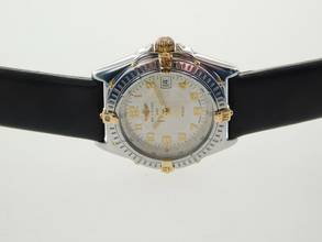 Thumbnail von Breitling Wings Lady Damenuhr 31 mm Stahl Gold mit neuem Lederband im Best Zustand
