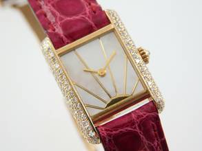 Thumbnail von Cartier Tank Louis Cartier 18 Karat Sunset Spezial mit original Brillantbesatz im Full Set wie NEU