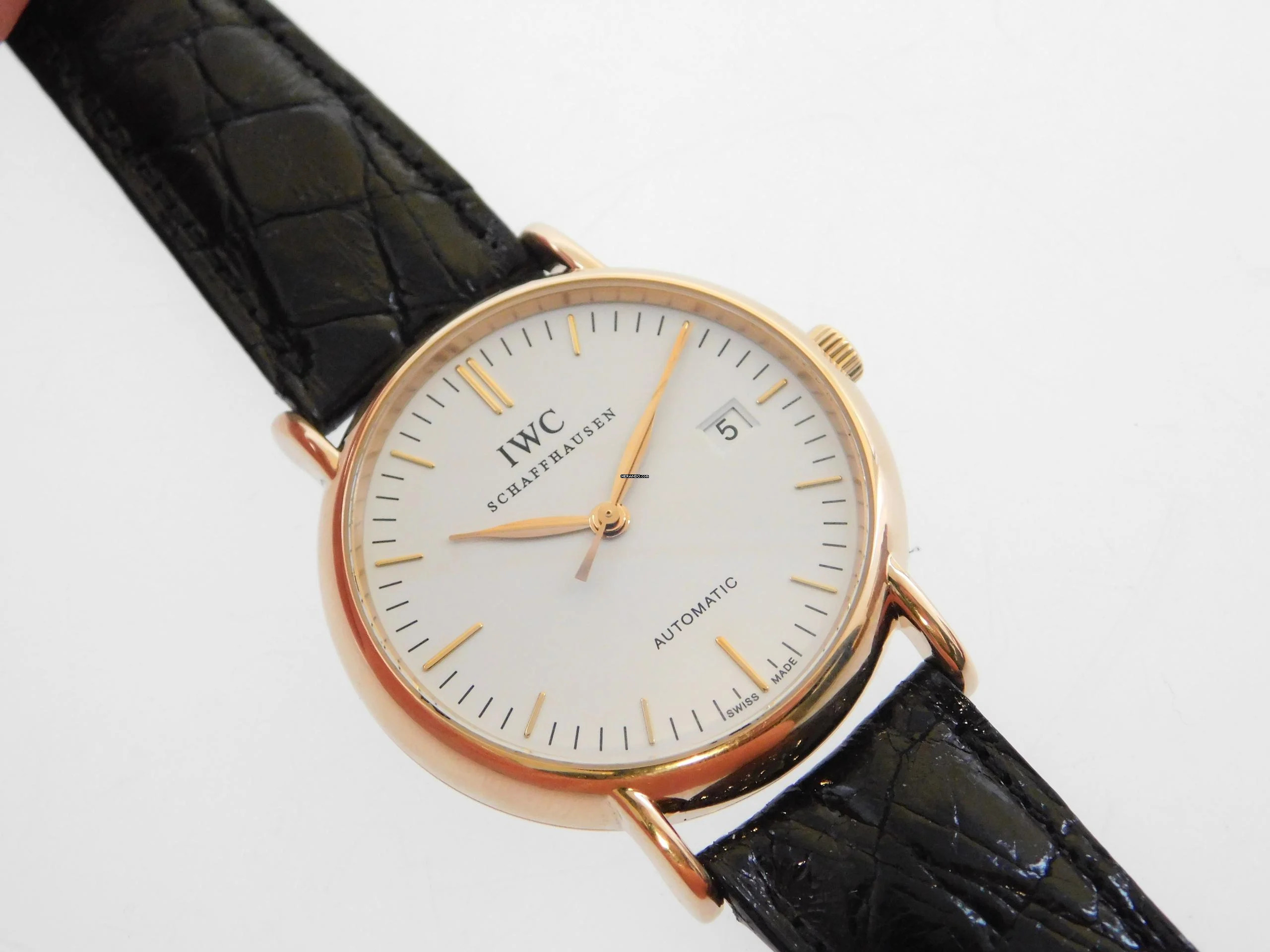 IWC Portofino Automatic 18 Karat Rosegold Automatik Herrenuhr 39 mm im Top Zustand </h1>