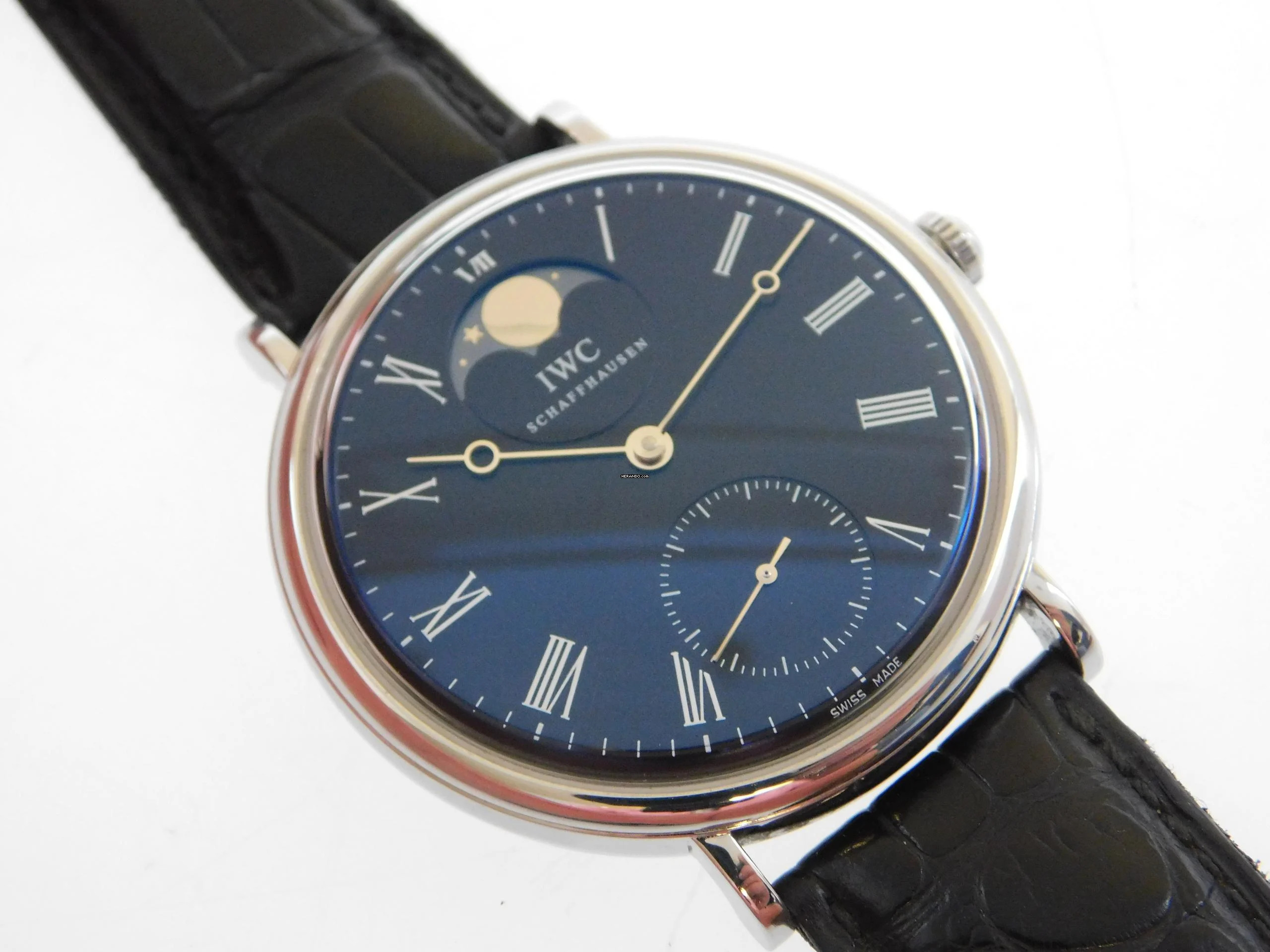IWC Portofino Handaufzug Edition 2008 Handaufzug Herrenuhr mit Mondphase 46mm im Top Zustand </h1>