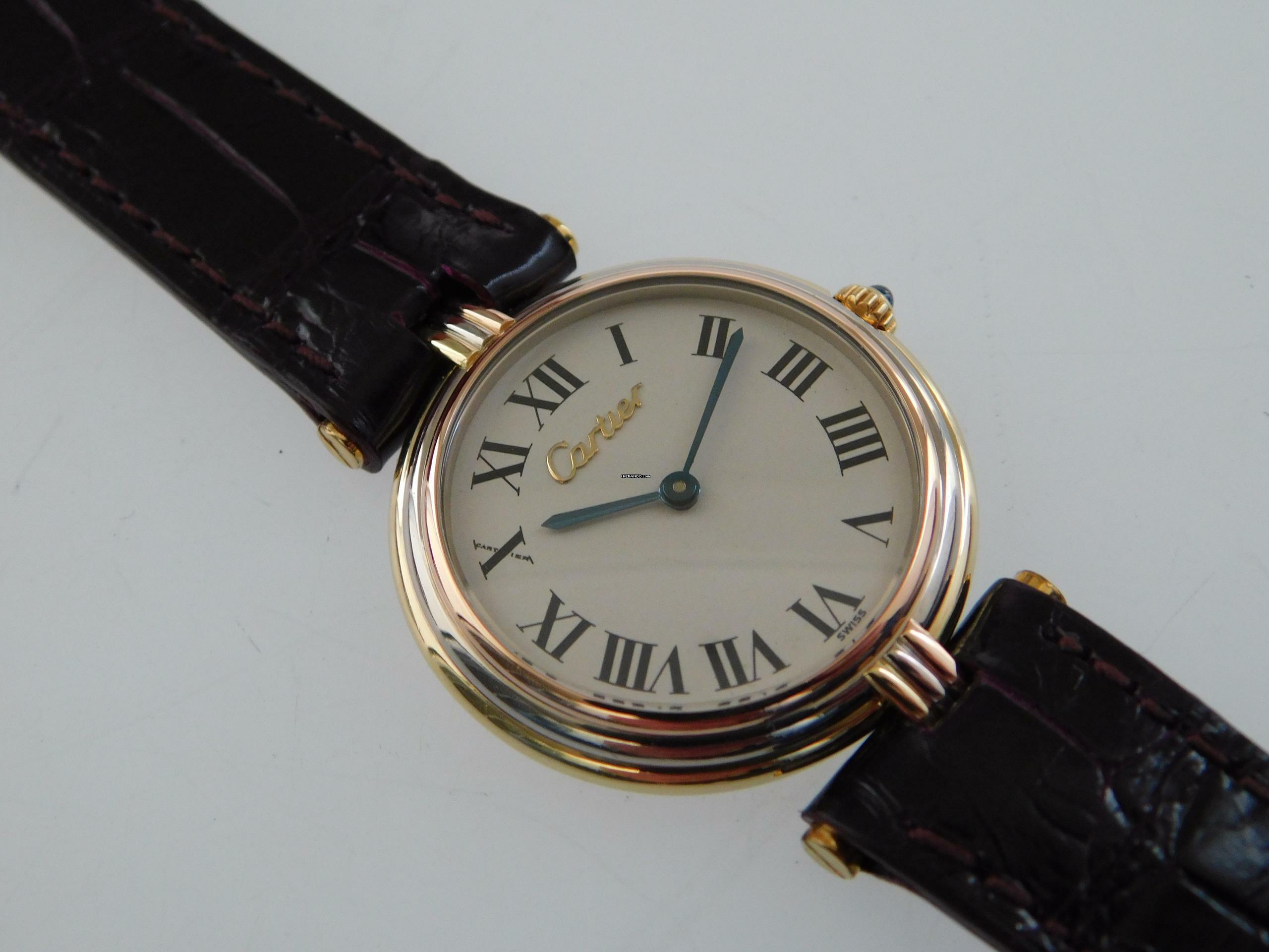 Cartier Trinity Vendome XL 31mm massiv 18 Karat Gold mit original Band und Schließe im Top Zustan </h1>