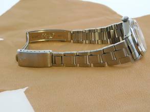 Thumbnail von Rolex Oyster Perpetual Date Stahl 34 mm am Oysterband im Original Zustand mit grey Mosaic Dial Rarität von 1973 </h1>