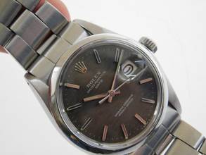 Thumbnail von Rolex Oyster Perpetual Date Stahl 34 mm am Oysterband im Original Zustand mit grey Mosaic Dial Rarität von 1973 </h1>