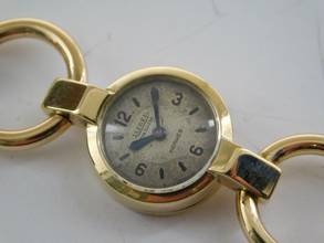 Thumbnail von Jaeger-LeCoultre 18 Karat Jaeger / Hermes Damenuhr Vintage Damenuhr Handaufzug Super Rare </h1>