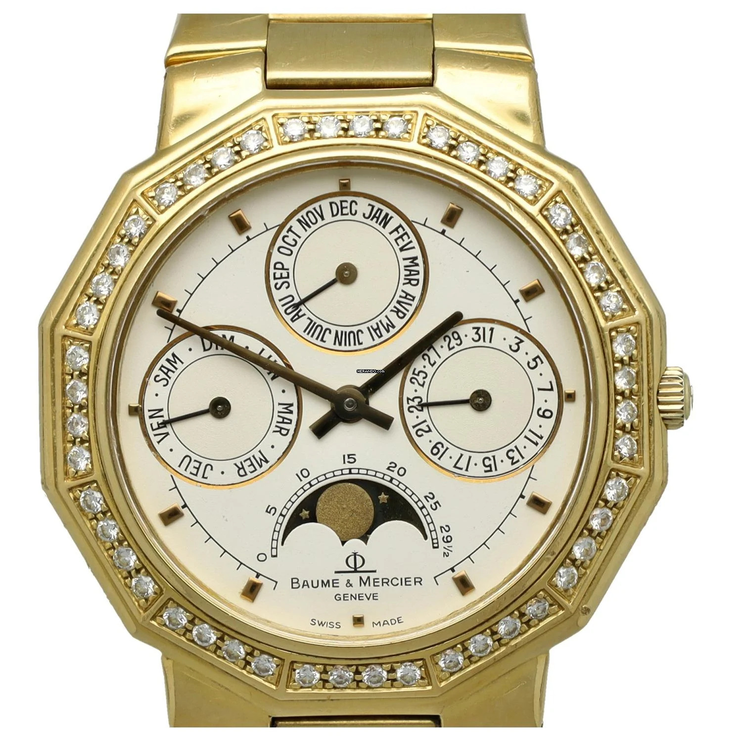 Baume & Mercier Riviera Moonphase Diamond Bezel