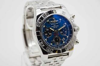 Thumbnail von Breitling Chronomat 44 Blue Dial AB011012.C789 Fullset aus 2020 </h1>