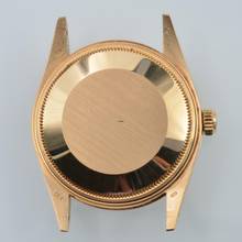 Thumbnail von Rolex Oyster Perpetual Date 15038 silver dial yellow gold 18KT 1985's </h1>