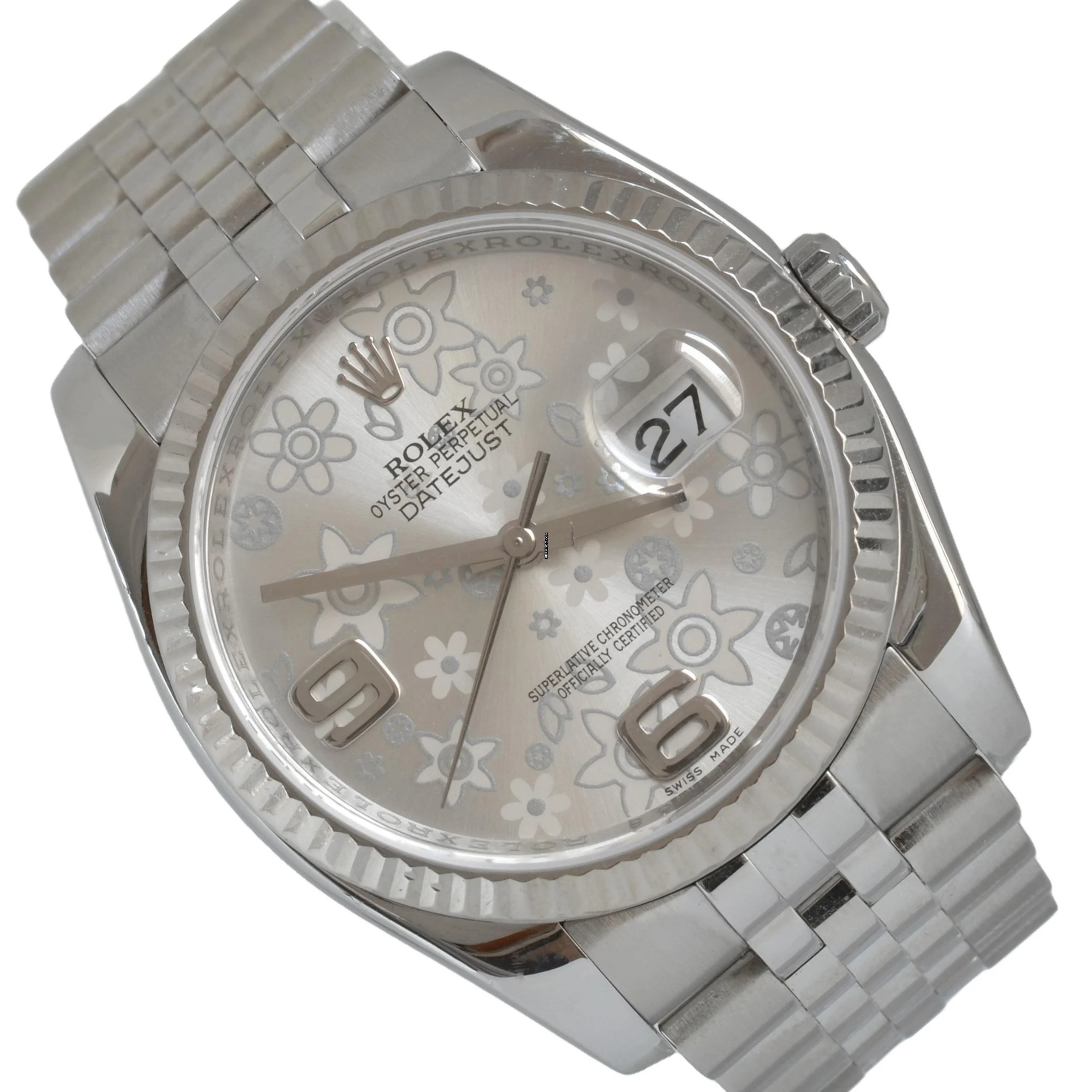 Rolex Datejust 36 116234 Factory Floral silver dial </h1>