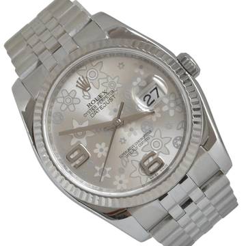  Rolex Datejust 36 116234 Factory Floral silver dial </h1> 