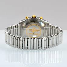 Thumbnail von Breitling Chronomat 81950 chronograph blue navy dial steel Full Set 1991’s </h1>