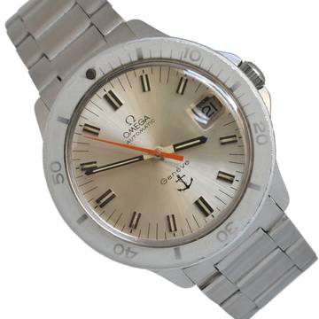  Omega Genève Admiralty Anchor Soleil silver dial 1970’s </h1> 