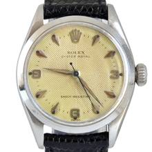 Thumbnail von Rolex Oyster Perpetual 31 31MM 6444 Shock Resisting Herringbone vory dial 1956’s </h1>