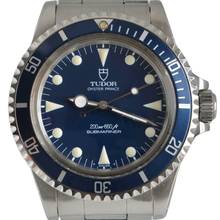 Thumbnail von Tudor Submariner No Date 94010 Lollipop blue dial 1984’s </h1>