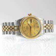 Thumbnail von Rolex Datejust 36 6605 Champagne dial steel and yellow gold 18KT 1957’s </h1>