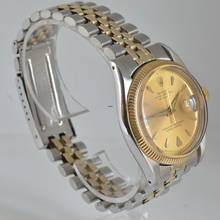 Thumbnail von Rolex Datejust 36 6605 Champagne dial steel and yellow gold 18KT 1957’s </h1>