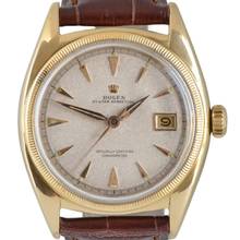 Thumbnail von Rolex Datejust 36 6105 Ovettone ivory dial yellow gold 18KT 1951's </h1>