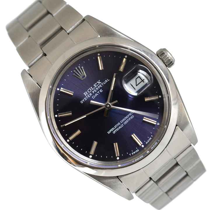  Rolex Oyster Perpetual Date 15000 blue purple dial Full Set 1981’s </h1> 