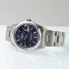 Thumbnail von Rolex Oyster Perpetual Date 15000 blue purple dial Full Set 1981’s </h1>