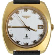 Thumbnail von Longines Ultronic Diapason Date Jumbo yellow gold 18KT 1974’s </h1>