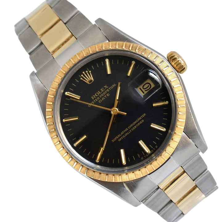  Rolex Oyster Perpetual Date 1505 black dial 1974's </h1> 
