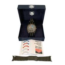 Thumbnail von Heuer Regatta 134.602 olive green colour PVD treatment 1980's </h1>