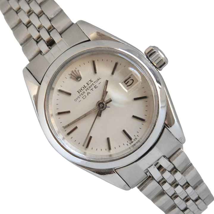  Rolex Date 6916 Ladies 26MM Silver dial 1972’s </h1> 