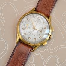 Thumbnail von Breitling Chronograph oversize Giro d'Italia golden plated 1950’s