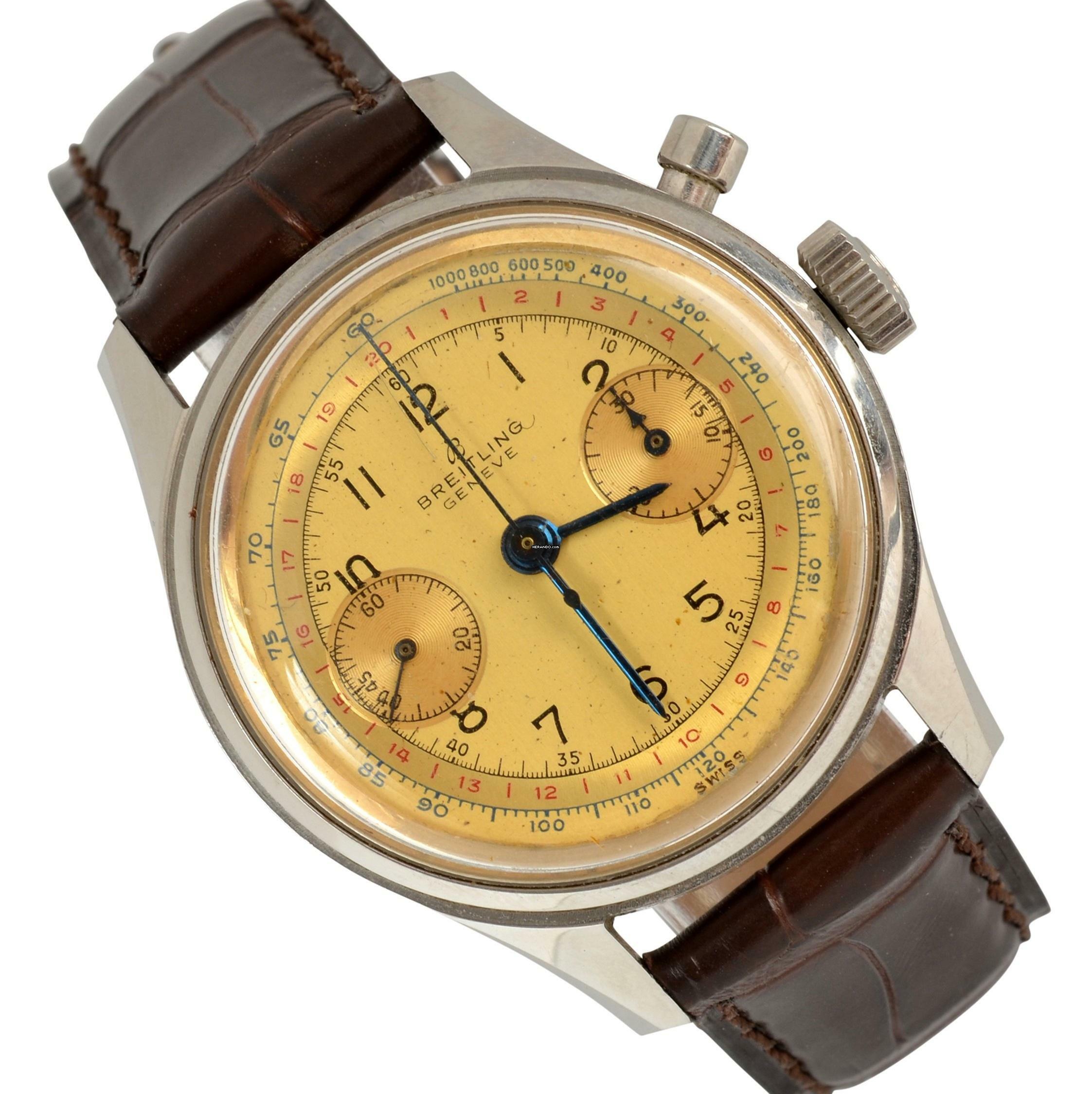 Breitling Chronograph Mono-Pusher Huit Aviation Department U.S. Military 1970’s </h1>