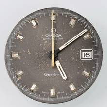 Thumbnail von Omega Genève Chronostop Date Jumbo 146.012 dove grey dial 1970’s </h1>